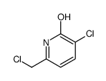 3-chloro-6-(chloromethyl)-1H-pyridin-2-one结构式