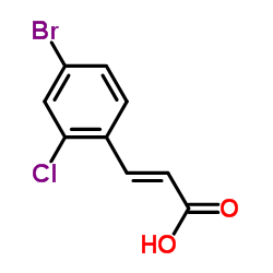 4-溴-2-氯肉桂酸结构式