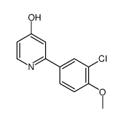 2-(3-chloro-4-methoxyphenyl)-1H-pyridin-4-one结构式