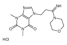 7-(3-imino-3-morpholin-4-ylpropyl)-1,3-dimethylpurine-2,6-dione,hydrochloride结构式