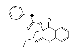 3-butyl-1,2,3,4-tetrahydro-2,4-dioxoquinolin-3-yl phenylcarbamate结构式