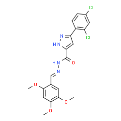 (E)-3-(2,4-dichlorophenyl)-N-(2,4,5-trimethoxybenzylidene)-1H-pyrazole-5-carbohydrazide结构式