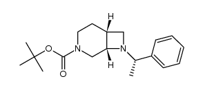 tert-butyl (1R,6S)-8-(1(S)-phenylethyl)-3,8-diazabicyclo[4.2.0]octane-3-carboxylate Structure