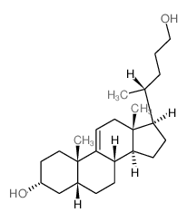 Chol-9(11)-ene-3,24-diol,(3a,5b)- (9CI)结构式