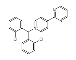 2-[1-[bis(2-chlorophenyl)methyl]pyridin-1-ium-4-yl]pyrimidine结构式