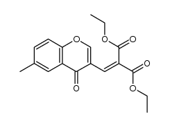 diethyl 2-((6-methyl-4-oxo-4H-chromen-3-yl)methylene)malonate Structure