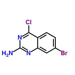 7-Bromo-4-chloro-2-quinazolinamine结构式