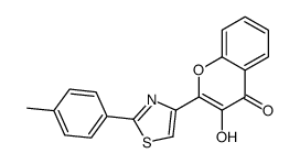 3-hydroxy-2-[2-(4-methylphenyl)-1,3-thiazol-4-yl]chromen-4-one Structure