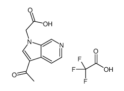 2-(3-acetylpyrrolo[2,3-c]pyridin-1-yl)acetic acid,2,2,2-trifluoroacetic acid Structure