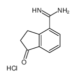 1-oxo-2,3-dihydroindene-4-carboximidamide,hydrochloride Structure