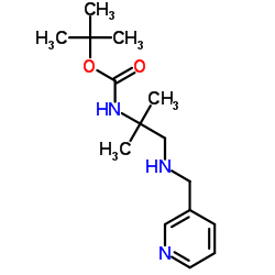 2-Methyl-2-propanyl {2-methyl-1-[(3-pyridinylmethyl)amino]-2-propanyl}carbamate结构式