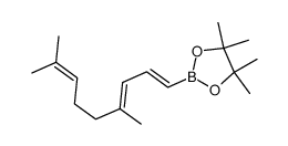 (1E,3E)-2-[4,8-dimethylnona-1,3,7-trienyl]-4,4,5,5-tetramethyl-1,3,2-dioxaborolane Structure