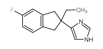 4-(2-ethyl-5-fluoro-1,3-dihydroinden-2-yl)-3H-imidazole structure