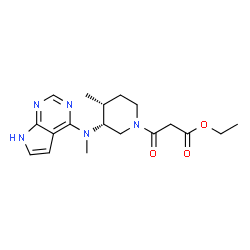 3-((3R,4R)-4-甲基-3-(甲基(7H-吡咯并[2,3-D]嘧啶-4-基)氨基)哌啶-结构式