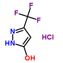 3-(Trifluoromethyl)-1H-pyrazol-5-ol hydrochloride (1:1) Structure