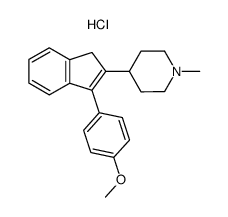 2-(1-Methyl-4-piperidyl)-3-(p-methoxy-phenyl)-inden-hydrochlorid Structure