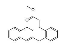 2-[(3,4-Dihydronaphthalen-2-yl)methyl]hydrocinnamic acid methyl ester structure