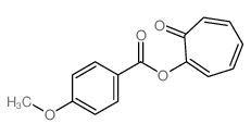 Benzoic acid,4-methoxy-, 7-oxo-1,3,5-cycloheptatrien-1-yl ester结构式