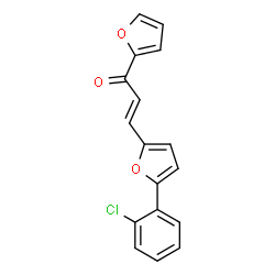 3-[5-(2-chlorophenyl)-2-furyl]-1-(2-furyl)-2-propen-1-one结构式