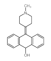 9-Anthracenol,9,10-dihydro-10-(1-methyl-4-piperidinylidene)-结构式