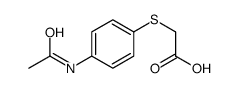 {[4-(乙酰氨基)苯基]硫基}乙酸结构式