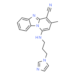 1-((3-(1H-imidazol-1-yl)propyl)amino)-3-methylbenzo[4,5]imidazo[1,2-a]pyridine-4-carbonitrile结构式