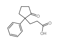 Cyclopentanepropionic acid, 2-oxo-1-phenyl-结构式