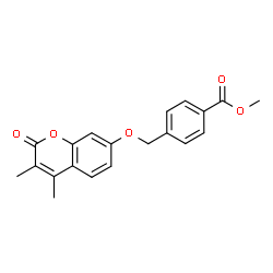 methyl 4-[(3,4-dimethyl-2-oxochromen-7-yl)oxymethyl]benzoate structure