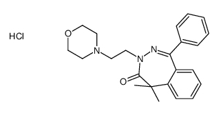 4H-2,3-Benzodiazepin-4-one, 3,5-dihydro-5,5-dimethyl-3-(2-(4-morpholin yl)ethyl)-1-phenyl-, hydrochloride Structure