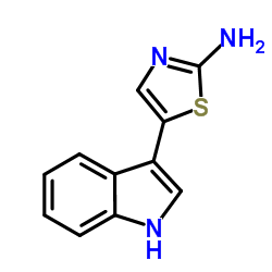 5-(1H-Indol-3-yl)-1,3-thiazol-2-amine结构式