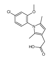 2-[1-(4-chloro-2-methoxyphenyl)-2,5-dimethylpyrrol-3-yl]acetic acid结构式