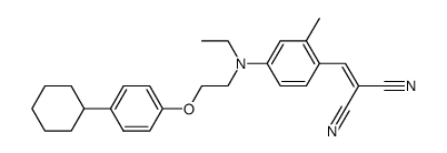 [[4-[[2-(4-cyclohexylphenoxy)ethyl]ethylamino]-2-methylphenyl]methylene]malononitrile structure