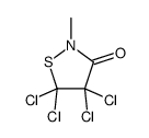 4,4,5,5-tetrachloro-2-methyl-1,2-thiazolidin-3-one结构式