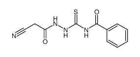 cyanoacetic acid 2'-[(benzoylamino)thiocarbonyl]hydrazide Structure