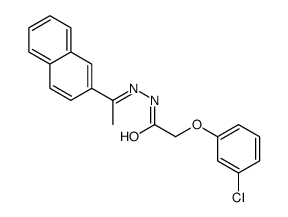 2-(3-chlorophenoxy)-N-[(Z)-1-naphthalen-2-ylethylideneamino]acetamide结构式