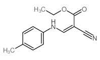 ethyl (Z)-2-cyano-3-[(4-methylphenyl)amino]prop-2-enoate结构式