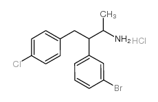 N-[2-(3-溴苯基)-3-(4-氯苯基)-1-甲基丙基]甲胺盐酸盐结构式