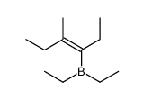 Diethyl[(E)-1-ethyl-2-methyl-1-butenyl]borane结构式