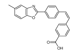 p-[o-[4-(5-methylbenzoxazol-2-yl)phenyl]vinyl]benzoic acid结构式