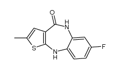 7-fluoro-2-methyl-5,10-dihydro-benzo[b]thieno[2,3-e][1,4]diazepin-4-one Structure