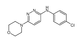 N-(4-chlorophenyl)-6-morpholin-4-ylpyridazin-3-amine结构式