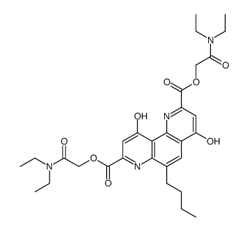 6-butyl-4,10-dioxo-1,4,7,10-tetrahydro-[1,7]phenanthroline-2,8-dicarboxylic acid bis-(diethylcarbamoyl-methyl) ester结构式