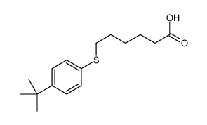 6-(4-tert-butylphenyl)sulfanylhexanoic acid Structure