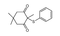 2,5,5-trimethyl-2-phenylsulfanylcyclohexane-1,3-dione结构式