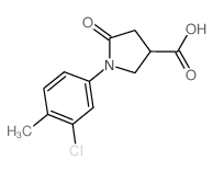 1-(3-CHLORO-4-METHYLPHENYL)-5-OXOPYRROLIDINE-3-CARBOXYLIC ACID结构式