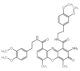 3H-Phenoxazine-1,9-dicarboxamide,2-amino-N1,N9-bis[2-(3,4-dimethoxyphenyl)ethyl]-4,6-dimethyl-3-oxo- picture