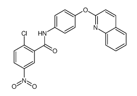 2-chloro-5-nitro-N-(4-quinolin-2-yloxyphenyl)benzamide结构式