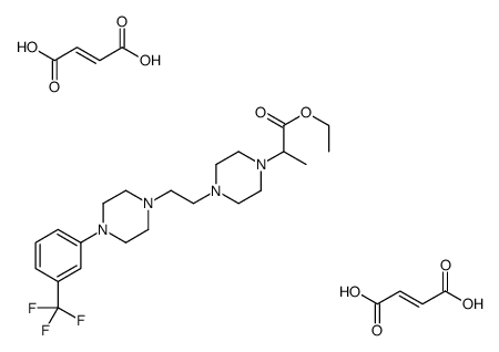 (E)-but-2-enedioic acid,ethyl 2-[4-[2-[4-[3-(trifluoromethyl)phenyl]piperazin-1-yl]ethyl]piperazin-1-yl]propanoate结构式