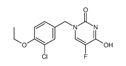 1-[(3-chloro-4-ethoxyphenyl)methyl]-5-fluoropyrimidine-2,4-dione Structure