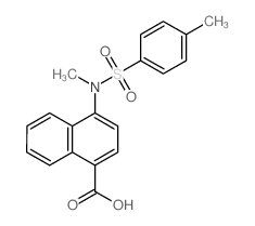 1-Naphthalenecarboxylicacid, 4-[methyl[(4-methylphenyl)sulfonyl]amino]- structure